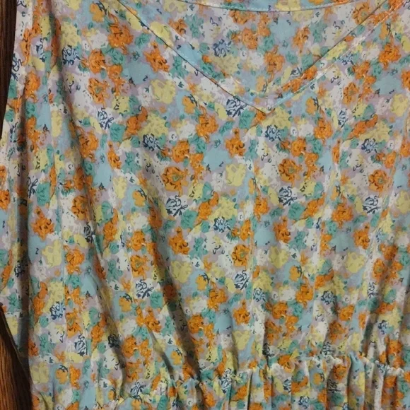 Floral Colorful Spagetti Strap Dress - Picture 3 of 3